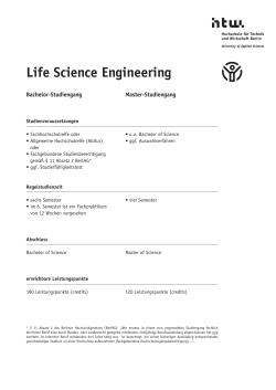 Life Science Engineering - Hochschule für Technik und Wirtschaft