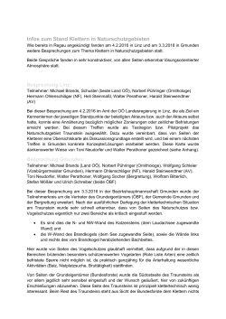 Infos zum Stand Klettern in Naturschutzgebieten/Traunstein