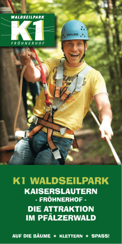Broschüre K1 Kletterpark bei Kaiserslautern