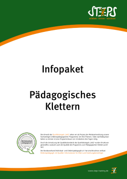 Infopaket Pädagogisches Klettern