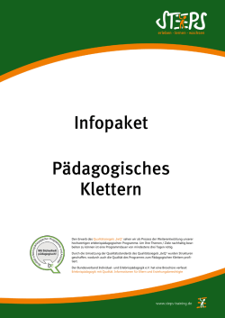 Infopaket P&auml;dagogisches Klettern
