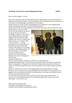 Bericht Shakespeare Dartists - Gemeinsam Sportlich Hannover