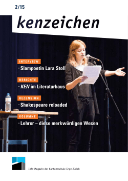 2/15 · Slampoetin Lara Stoll · KEN im Literaturhaus · Shakespeare