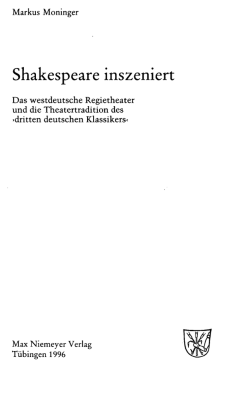 Shakespeare inszeniert