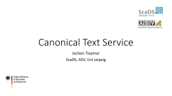 Canonical Text Service