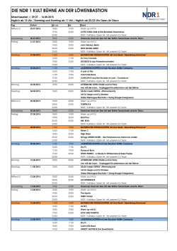 Programm Löwenbastion 2015