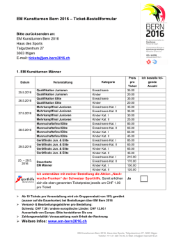 EM Kunstturnen Bern 2016 – Ticket