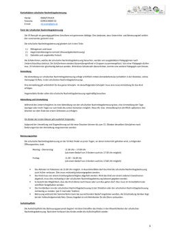 Information Vereinbarung Nachmittagsbetreuung 2015-2016