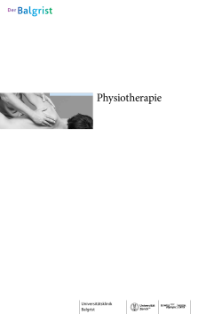 Physiotherapie - Universitätsklinik Balgrist