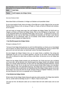 Die zw&ouml;lf Aufgaben des Heiligen Geistes