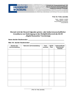 Hiermit wird der Besuch folgender geistes
