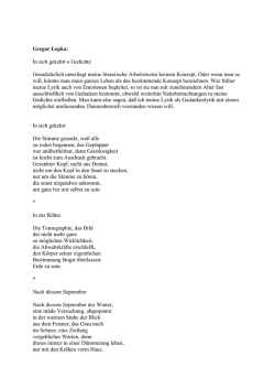 Gregor Lepka: In sich gekehrt o Gedichte Grunds&auml;tzlich unterliegt