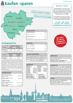 Preise und AGB - Kaufen und Sparen