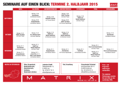 seminare auf einen blick: termine 2. halbjahr 2015