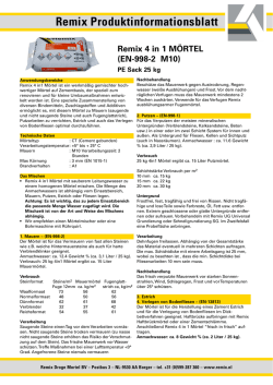 Remix Produktinformationsblatt