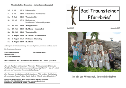 Bad Traunsteiner Pfarrbrief