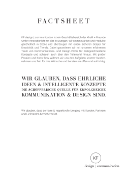 factsheet - KF design & communication