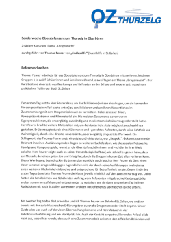 Sonderwoche Oberstufenzentrum Thurzelg in Oberbüren
