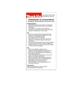 Gebietsleiter im Aussendienst