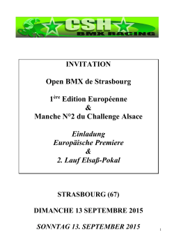 Open BMX de Strasbourg 1 Edition Européenne & Manche N°2 du