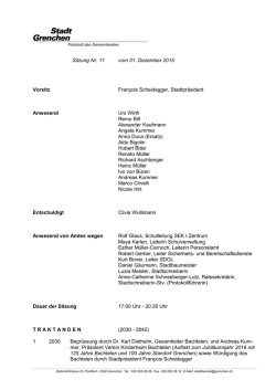 Protokoll vom 1. Dezember 2015