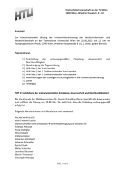 Hochsch&uuml;lerInnenschaft an der TU Wien 1040 Wien, Wiedner