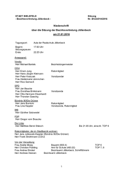 Protokoll Bezirksvertreter-Sitzung