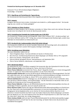 Protokoll vom 16.11.2015 - Evangelischer Kirchenbezirk Göppingen