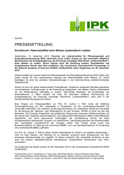 Informationen - IPK Gatersleben