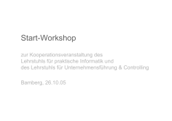 Start-Workshop - Universität Bamberg