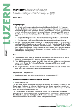 Merkblatt Beratungskonzept Landschaftsqualitätsbeiträge (LQB)