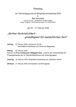 „Gottes Verletzlichkeit - grundlegend für menschliches Sein“