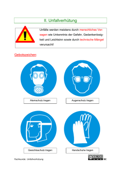 II. Unfallverh&uuml;tung
