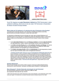 Info PKW-Simulator - Ellerbrake - fahrschulen + verkehrstraining