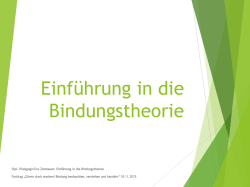Einf&uuml;hrung in die Bindungstheorie