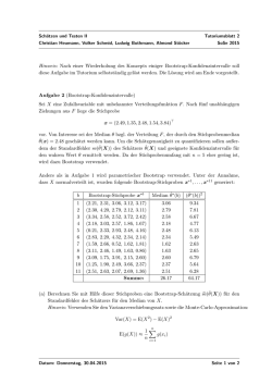 Hinweis: Nach einer Wiederholung des Konzepts einiger Bootstrap