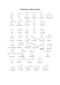 Trivialnamen einiger Aromaten