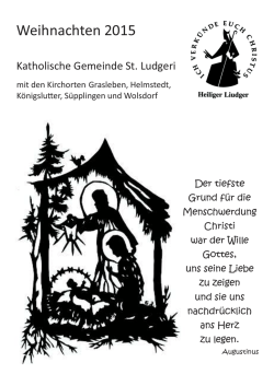 Weihnachten 2015 - Dekanat Wolfsburg Gifhorn Helmstedt