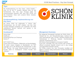 Key User Konzept Topic Kundenempfehlung: Implementierung von