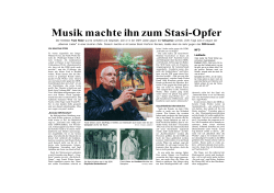 Musik machte ihn zum Stasi-Opfer