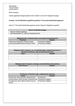 Ratsmitglied Thorsten Hänel Untere Heide 3 58791 Werdohl machte