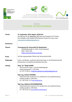 technik im biolandbau - PH