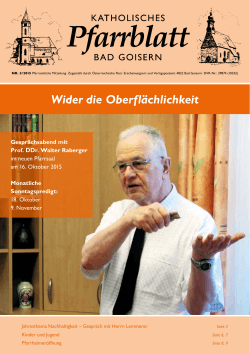 Pfarrblatt 3-2015 - Pfarre Bad Goisern