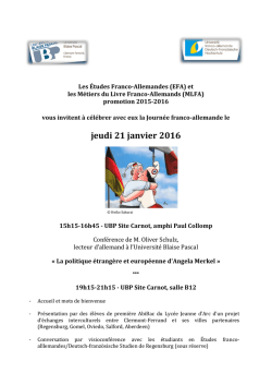 jeudi 21 janvier 2016 - EIE-EFA