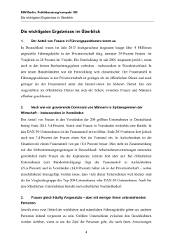 Die wichtigsten Ergebnisse im &Uuml;berblick