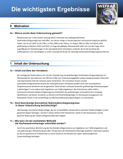 Die wichtigsten Ergebnisse