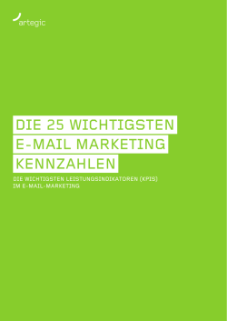 Die 25 wichtigsten e-Mail Marketing kennzahlen