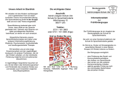 Unsere Arbeit im Überblick Die wichtigsten Daten Anschrift: Astrid