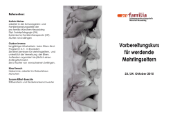 Vorbereitungskurs für werdende Mehrlingseltern
