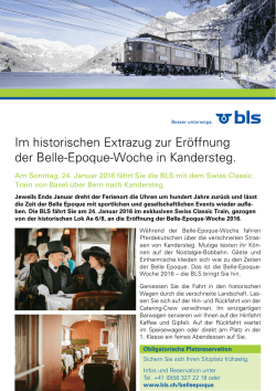 Im historischen Extrazug zur Er&ouml;ffnung der Belle-Epoque